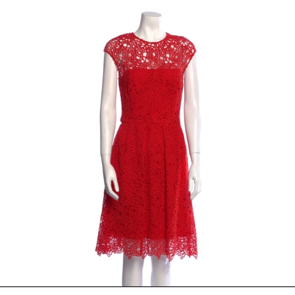 Red Lela Rose size6 lace dress